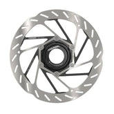 SRAM HS2 Center Lock mountain bike rotor with rounded design and included lockring, durable bike components for reliable braking.