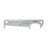 SRAM chain wear check tool used in workshops to measure 0.8% chain wear for precise bike maintenance.