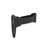 Hiplok DX frame bracket in black for securing DX bike locks, mounted on a bicycle frame for convenient lock storage.