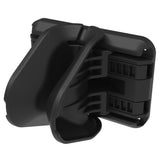 Hiplok JAW Compact wall-mounted bike holder in black, adjustable indoor and outdoor bike rack with secure mounting for accessories.