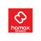 Hamax 3-point child seat safety belt, adjustable and secure, designed for child seats from 2018 onward.