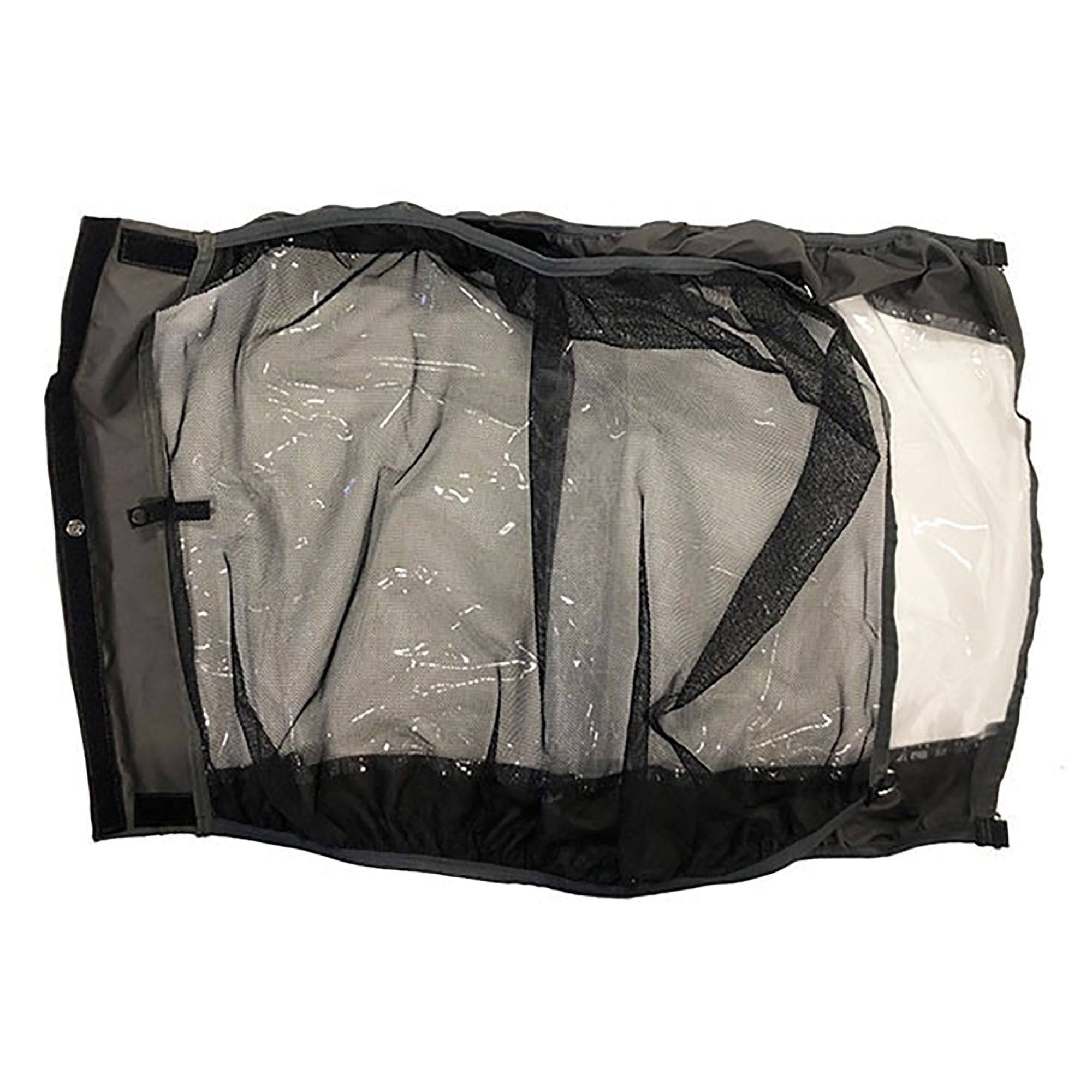 Hamax front cover accessory for child seat, fits Traveler and Amsterdam models, provides wind and rain protection.