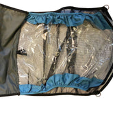 Hamax Avenida front window petrol childseat wind protection accessory attached to a child's bike seat.