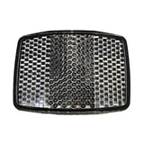 Hamax white front reflector set for child seats, enhancing safety and visibility for secure cycling.