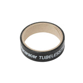 Panaracer tubeless rim tape installed on bike wheel, designed for tubeless and tube-compatible bike wheels for secure sealing.