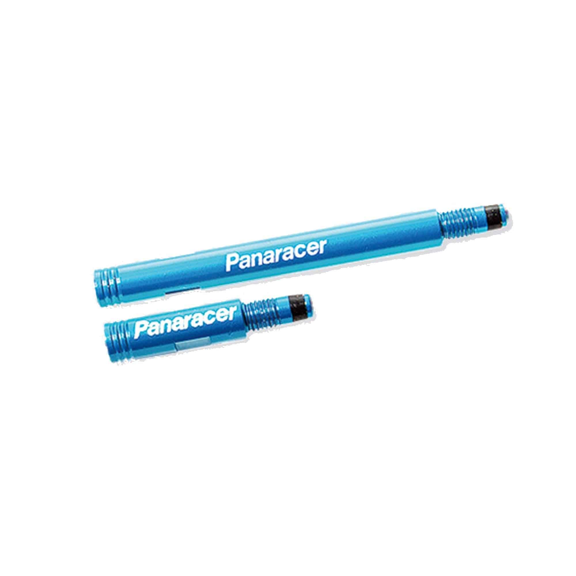 Panaracer tubeless valve extender for 2-piece Presta valves with core removal tool, bicycle component for valve extension.