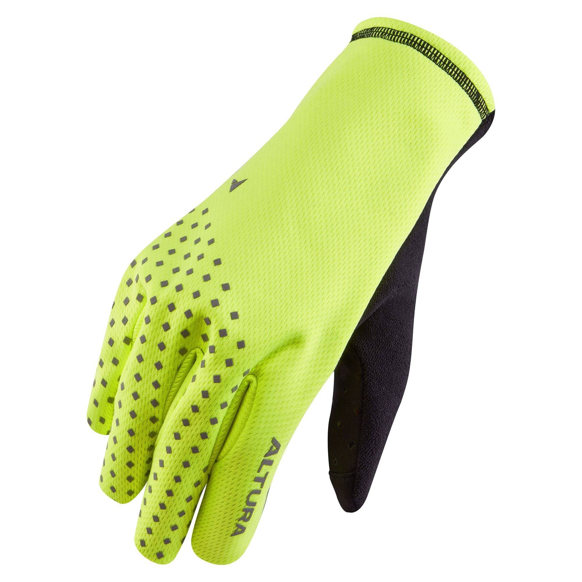 Altura Nightvision unisex windproof fleece cycling gloves with reflective grip and touchscreen compatibility.