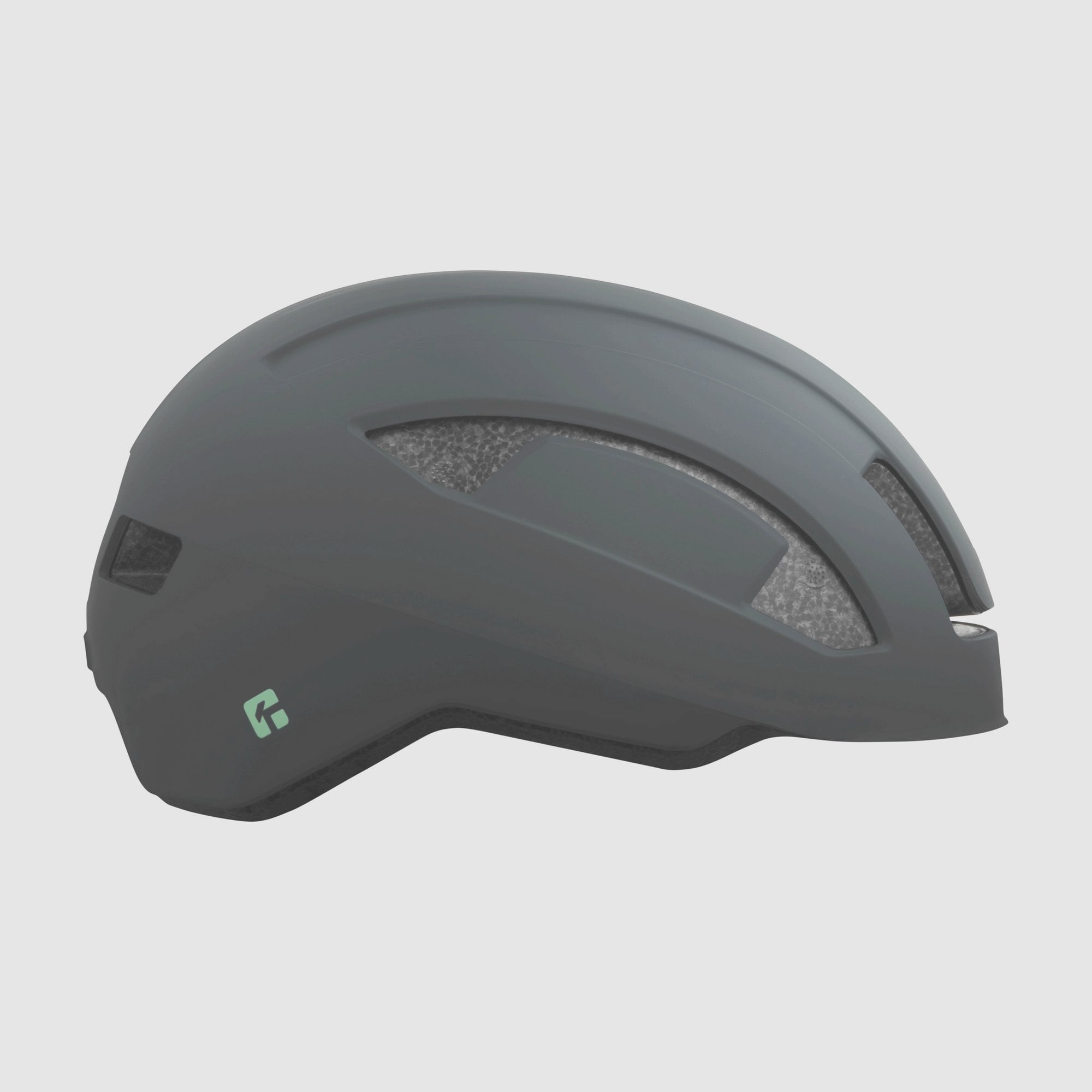 Lazer Cityzen KinetiCore urban cycling helmet with double layer impact protection and adjustable straps, shown from side view.