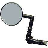 Mirrycle Mountain Bike Mirror with adjustable convex lens for flat handlebars, providing rearview visibility for cycling safety.