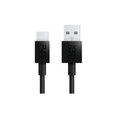 Quad Lock USB-A to USB-C cable, 20cm, for fast charging and data transfer, shown with connectors and cable details.