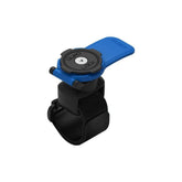 Quad Lock quick release strap mount for phones, designed for handlebar and golf buggy attachment, in black with adjustable strap.