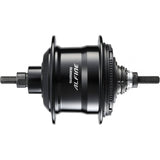 Shimano Alfine 8-speed internal hub gear with center-lock disc brake compatibility, shown with gear and brake components.