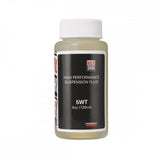 RockShox suspension oil 5wt in a 120ml bottle, designed for smooth fork performance in bike components.