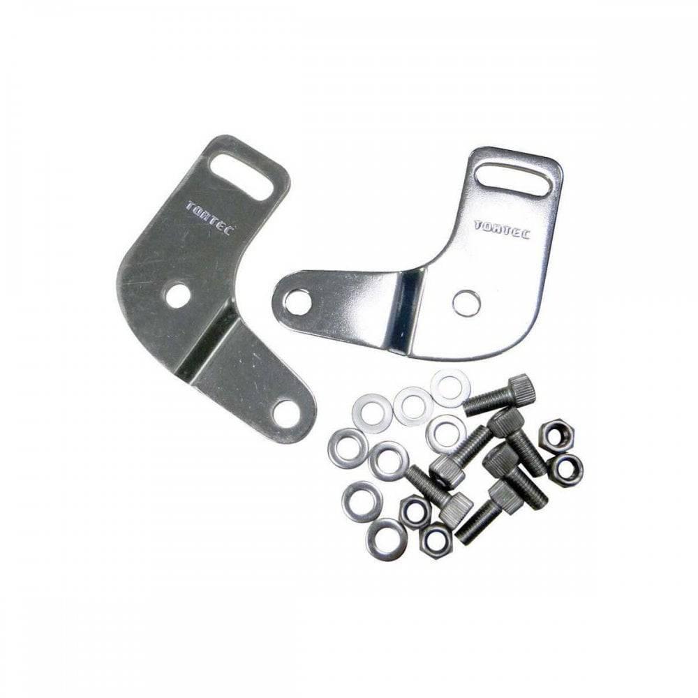 Tortec Epic Rack disc brake mount adaptor with installation hardware, used for attaching disc brakes to bike racks.
