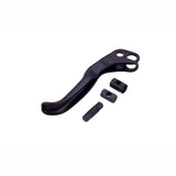 Avid black aluminium spare disc brake service lever blade for DB1 and DB3 bike brake systems, shown with mounting details.