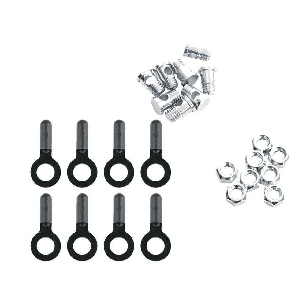 SKS 8-piece set of bolts, nuts, and endcaps for chromoplastics and longboard mudguards, bicycle accessories with durable metal components