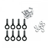 SKS 8-piece set of bolts, nuts, and endcaps for chromoplastics and longboard mudguards, bicycle accessories with durable metal components