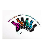 Cane Creek HELM fork sticker kit for customization, featuring colorful decals and accessories for bike suspension forks.