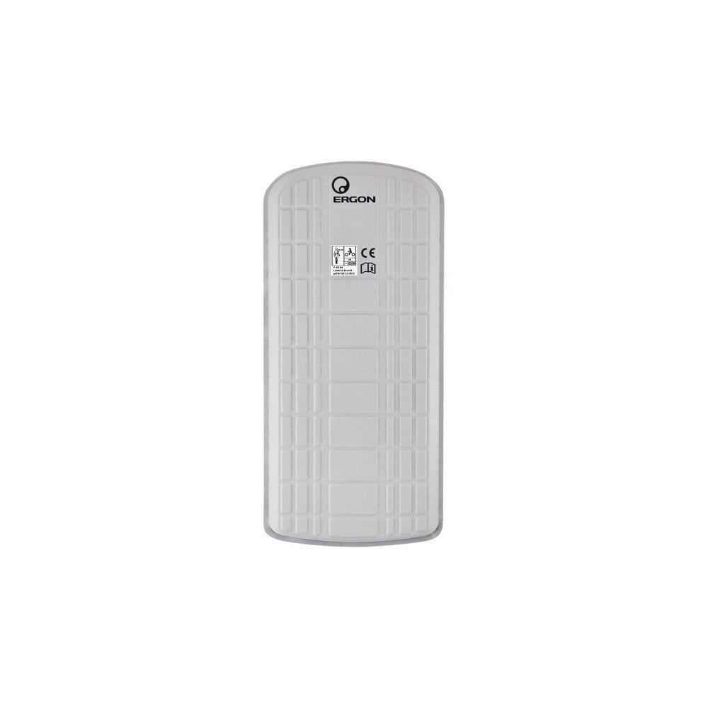 Ergon BP100 Silver/Black inner back protector for enduro bags, designed for comfort and safety during outdoor adventures.