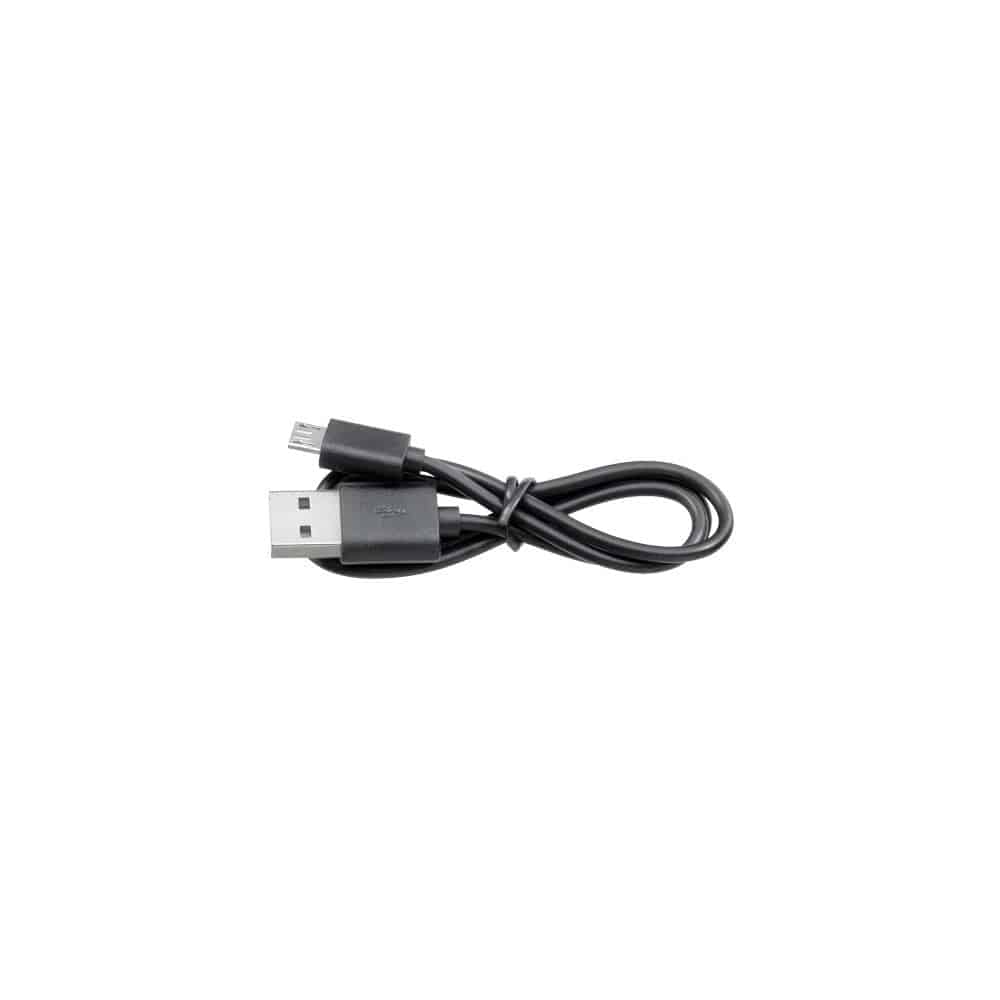 Topeak Micro USB charging cable in black, 50cm, designed for Mobile PowerPack and USB devices, accessory for charging and data transfer.