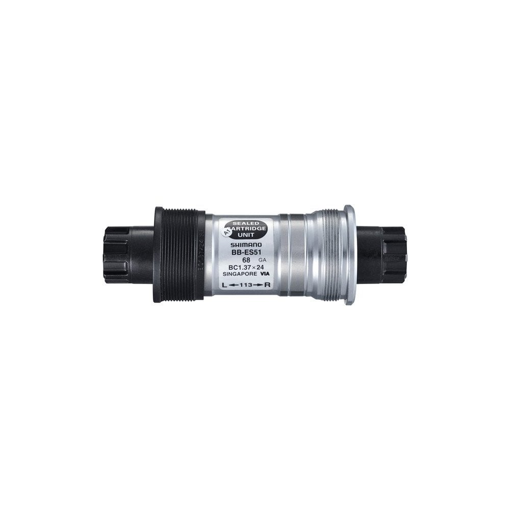 Shimano BB-ES300 bottom bracket for Octalink chainsets with sealed cartridge bearings, bicycle component installed in bike frame