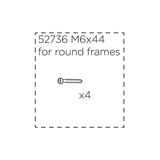 Thule RideAlong fitting screws, 44mm short, for secure child seat mounting accessories, shown in the image.