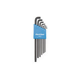 Park Tool HXS-3 Stubby Hex Wrench Set with portable organizer for tight workspace access and versatile workshop use.