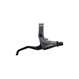 Shimano Claris BL-R2000 silver flat bar brake levers for mechanical bike brakes, showing sleek ergonomic design and mounting details.