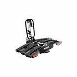 Thule EasyFold XT 3-bike towball carrier with AcuTight torque knobs and 13-pin connector for secure bike transport.