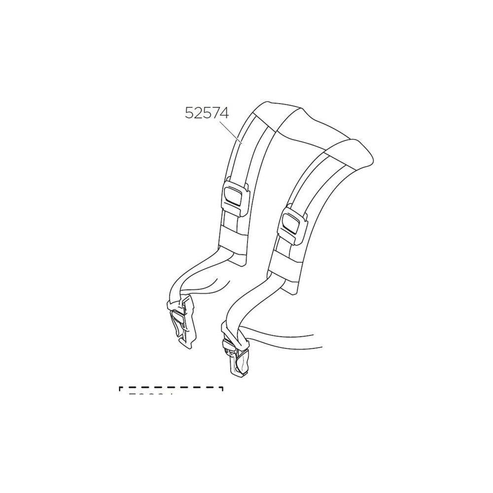 Thule RideAlong Mini replacement harness for child bike seat, secure strap for safe riding, accessory for Thule bike seats.