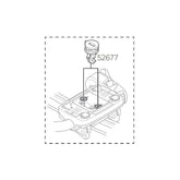 Thule 52677 lock cylinder replacement for Thule 598 rack security accessory, showing the cylindrical lock and keyhole.