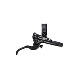 Shimano Deore XT hydraulic disc brake lever set for mountain biking, featuring black levers and mounting hardware.