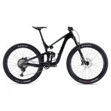 Giant Trance Advanced Pro 29 1 mountain bike with Shimano Deore XT disc brakes, black and orange frame, ready for trail riding.