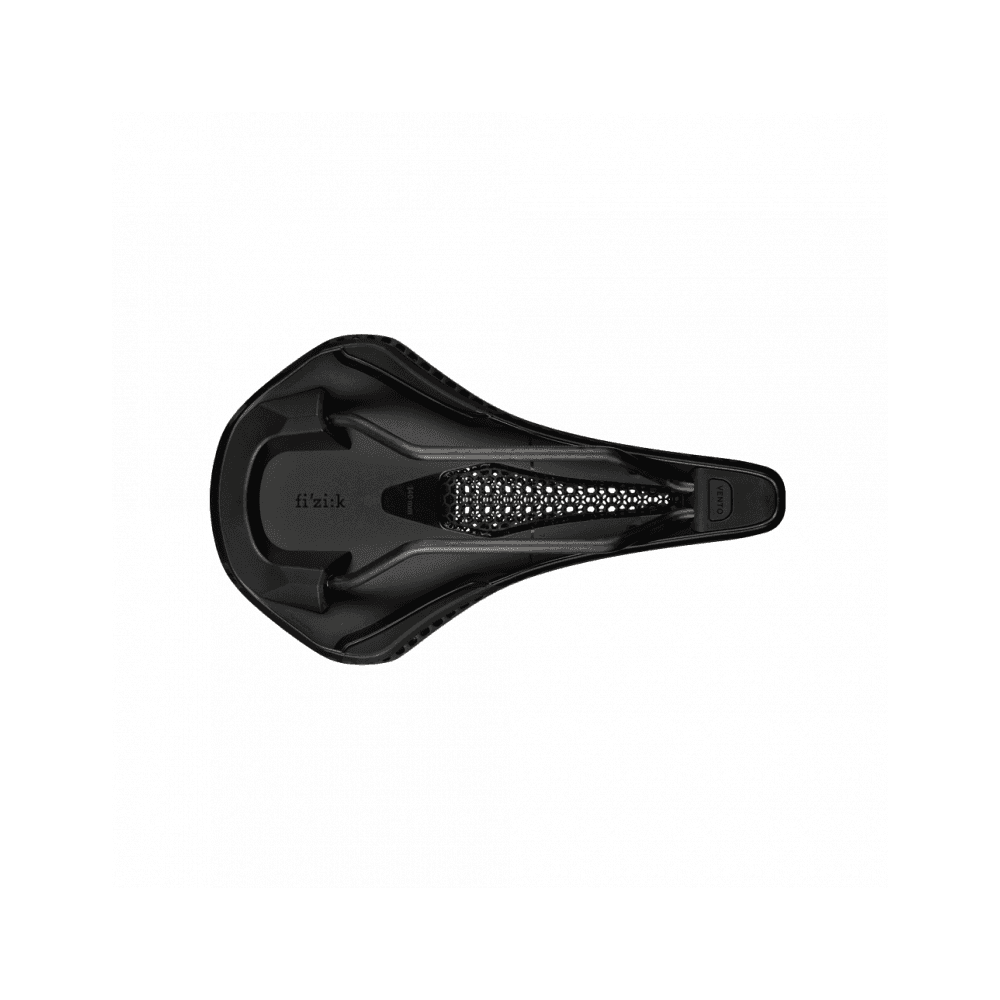 Fizik Argo Adaptive R1 Carbon bike saddle with 3D printed construction and zonal cushioning, designed for optimal comfort and performance.