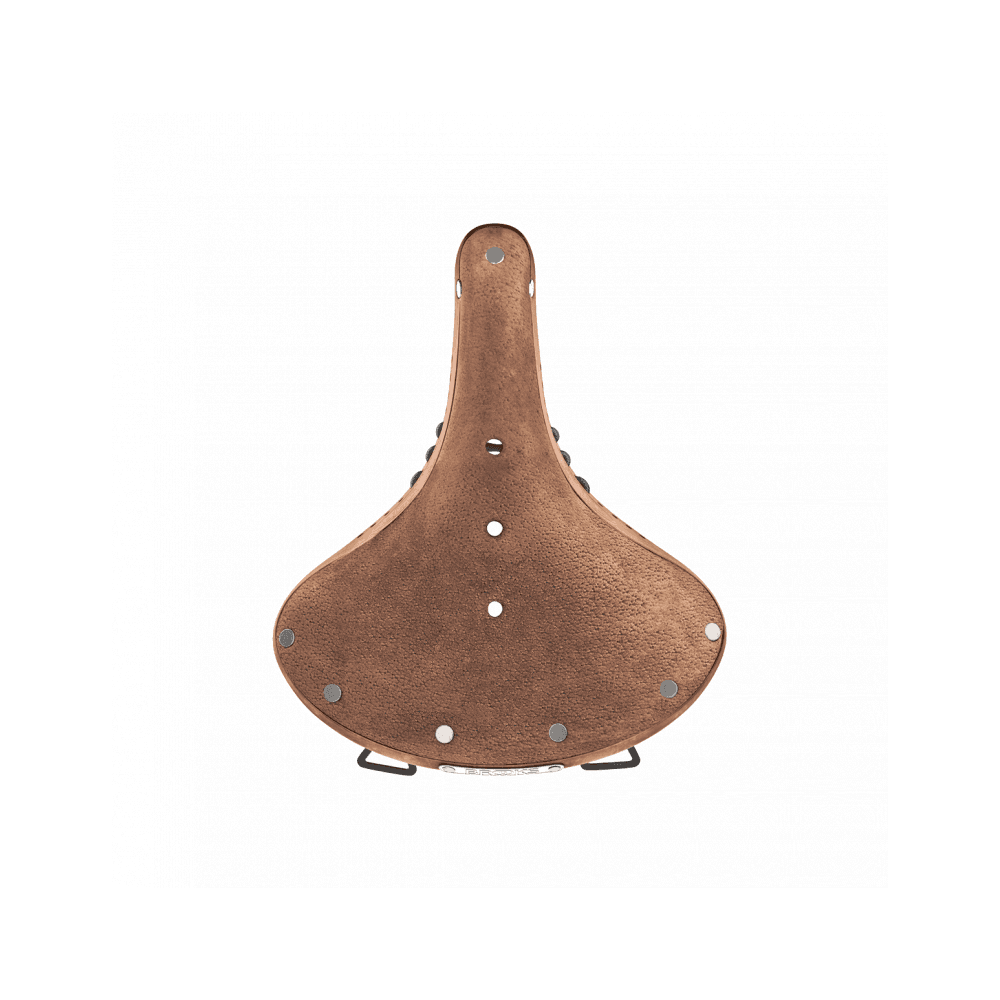 Brooks B67 Softened Tan Leather Saddle for comfortable urban riding, featuring padded design and traditional leather craftsmanship.