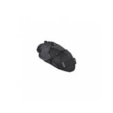 Topeak Backloader X 10L waterproof bikepacking seat bag with light strap, black, designed for cycling accessories and storage.