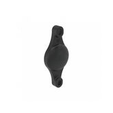 Topeak AirTag Cage Mount with anti-theft bolts attached to a black bike bottle cage for secure tracking accessories.