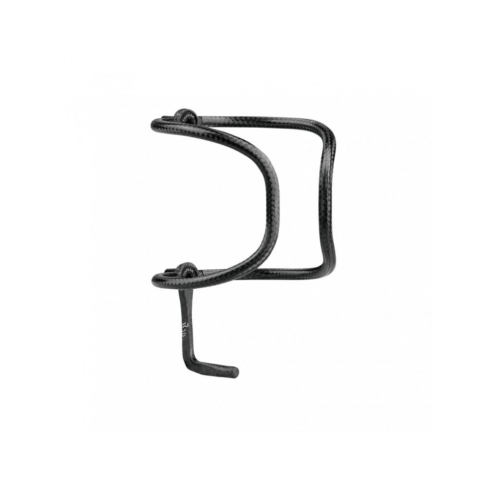 Topeak Feza Carbon R10 black road bike bottle cage with hardware for lightweight hydration storage on cycling accessories.
