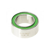 Enduro Bearings 3802 W LLB CXD XD-15 ceramic hybrid bearing, silver and green, 15x24x10mm, for bike components.