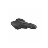 Selle Royal Float Slow Fit Moderate black men's bike saddle with finishing kit, featuring ergonomic design and durable materials.