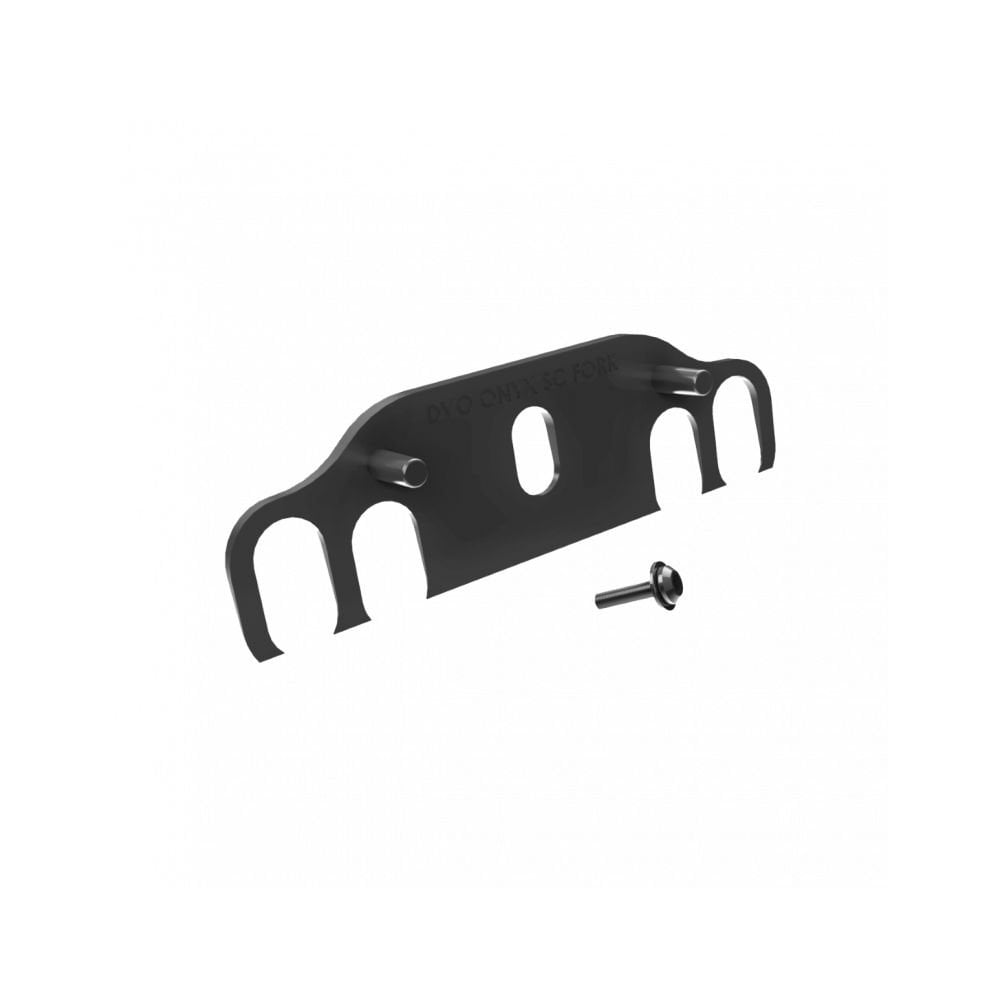 Black DVO Onyx ProGuard Bolt-On Adapter for MTB forks by RRP, lightweight cycling accessory for secure installation