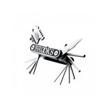 Brooks MT21 multi-tool with leather case for bike repairs, featuring versatile tools in black for travel and workshop use