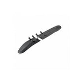 Topeak Tetrarack Fender M2 black rear MTB fender with adjustable mounting clips, designed for mountain bike protection.