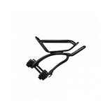 Topeak Tetrarack R2 MTX 2.0 rear bike rack in black, designed for road, gravel, and touring bikes, with mounting hardware visible
