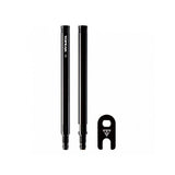 Topeak 70mm Presta valve extender with valve tool, black bike component for easy inflation and valve maintenance.