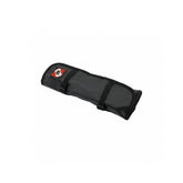 Enduro Bearings black nylon tool roll for organized workshop tool storage and transport, with multiple compartments visible inside.