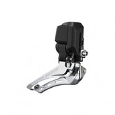 Shimano 105 FD-R7150 Di2 12-speed front derailleur with braze-on mount and E-Tube cable for road bike components.