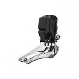 Shimano 105 FD-R7150 Di2 12-speed front derailleur with braze-on mount and E-Tube cable for road bike components.