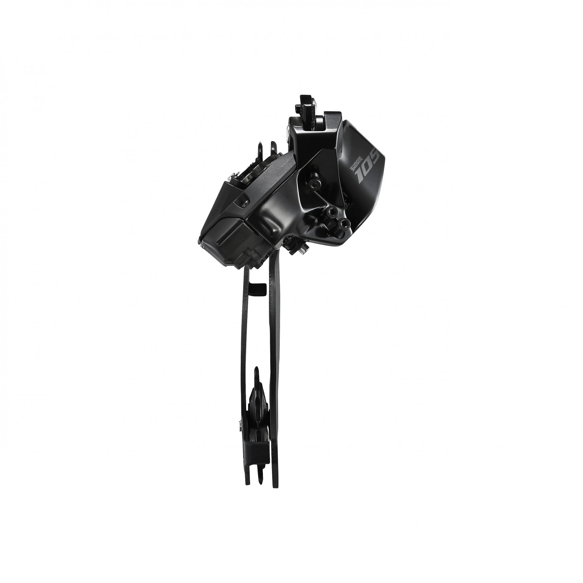 Shimano 105 RD-R7150 Di2 12-speed rear derailleur with E-Tube and ANT+ connectivity, showcasing sleek bike component design.
