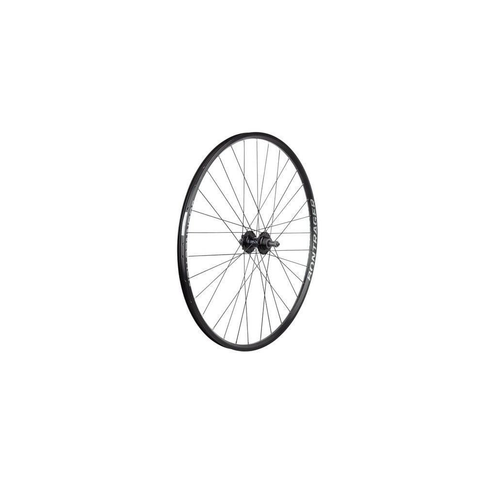 Bontrager 700C rear MTB wheel with 6-bolt disc brake mount, black 32H alloy rim, suitable for mountain biking components